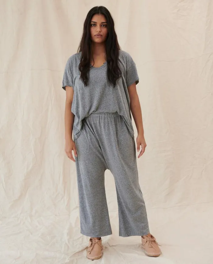 Tops Women039s The Great The UNeck Tee Heather Grey