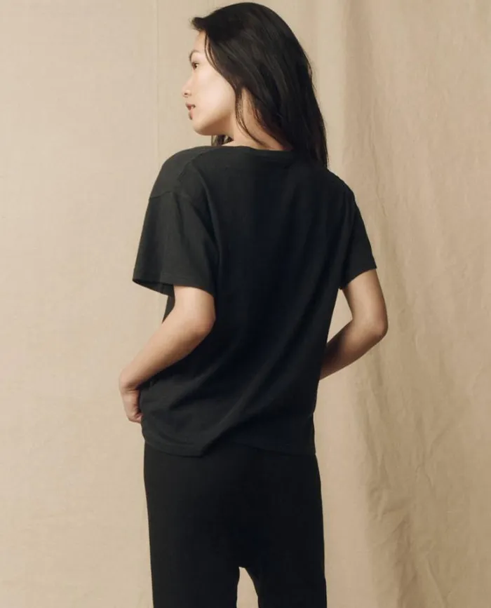 Tops Women039s The Great The VNeck Tee Almost Black