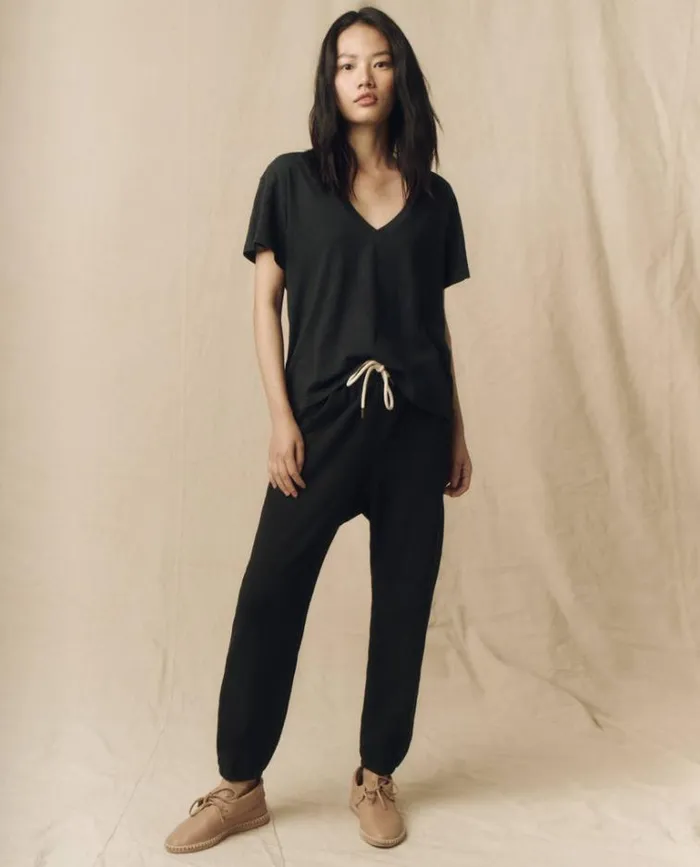 Tops Women039s The Great The VNeck Tee Almost Black
