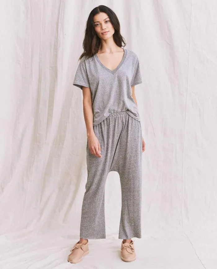 Tops Women039s The Great The VNeck Tee Heather Grey