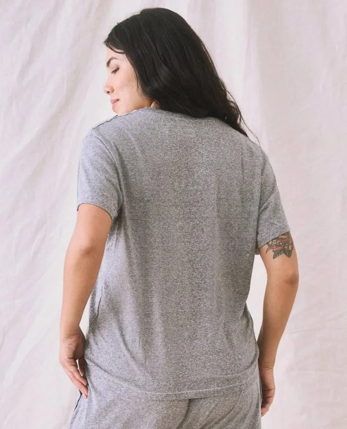Tops Women039s The Great The VNeck Tee Heather Grey