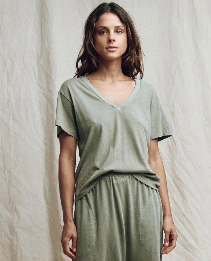 Tops Women039s The Great The VNeck Tee Sweetgrass