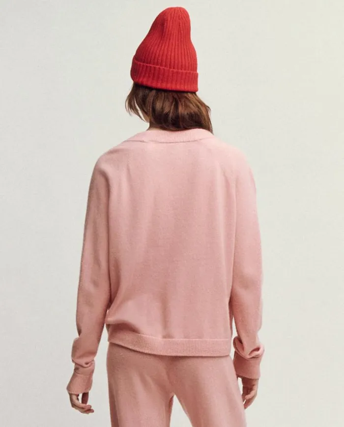 Tops Women039s The Great The Varsity Cardigan Sugared Rose