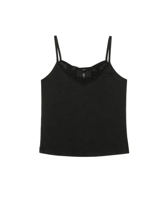 Tops Women039s The Great The Victorian Lace Tank Almost Black