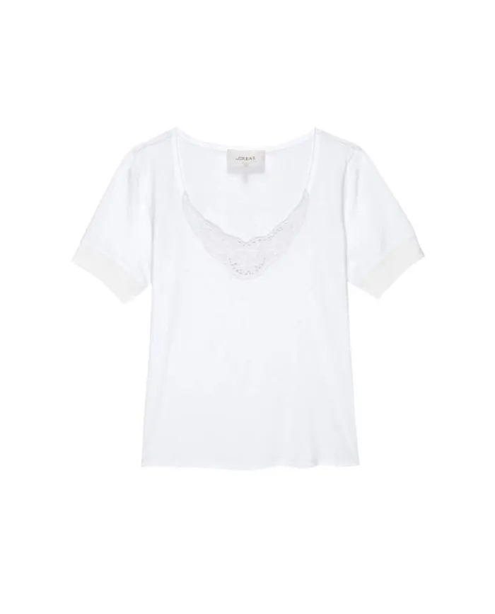 Tops Women039s The Great The Victorian Lace Tee True White
