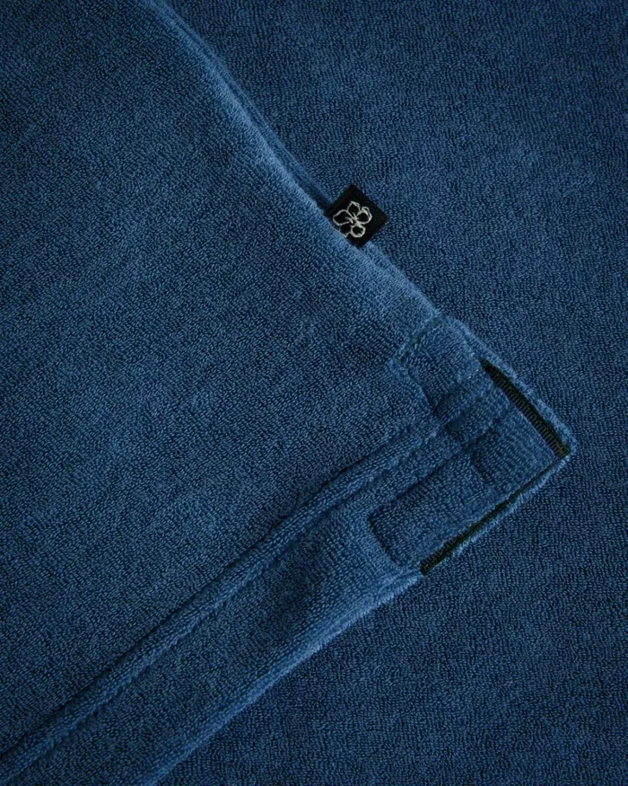 Towelling Revere Collar Polo Shirt Dark Blue Men Ted Baker Clothing Towelling Revere Collar Polo Shirt Dark Blue Men Ted Baker Clothing