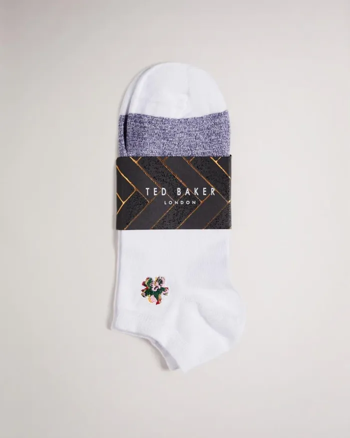 Trainer Socks White Men Ted Baker Socks
