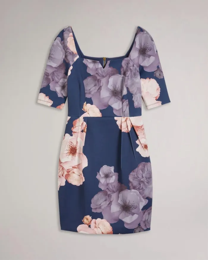 Tulip Skirt Dress Dark Navy Women Ted Baker Dresses