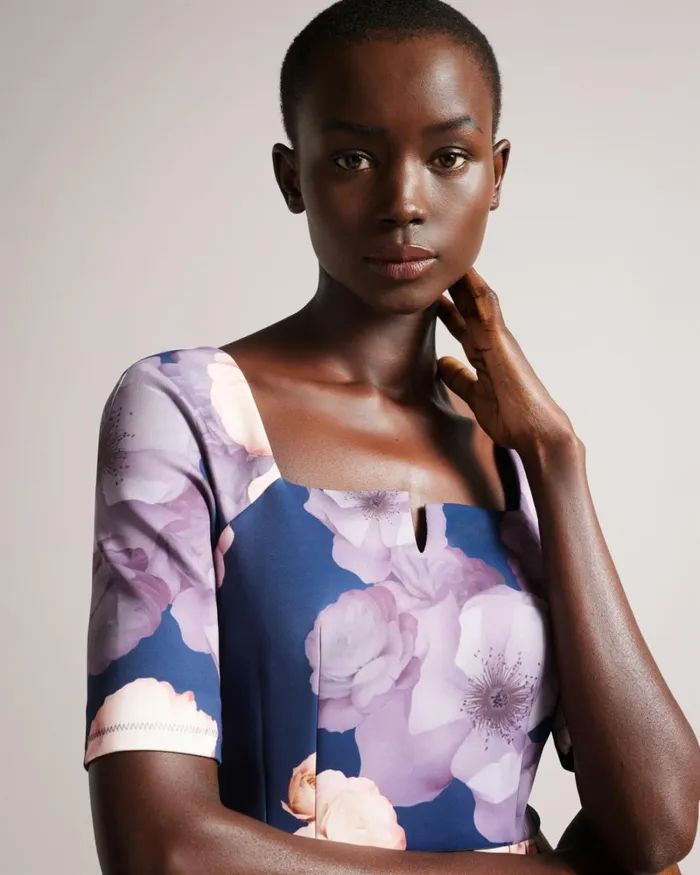 Tulip Skirt Dress Dark Navy Women Ted Baker Dresses Tulip Skirt Dress Dark Navy Women Ted Baker Dresses