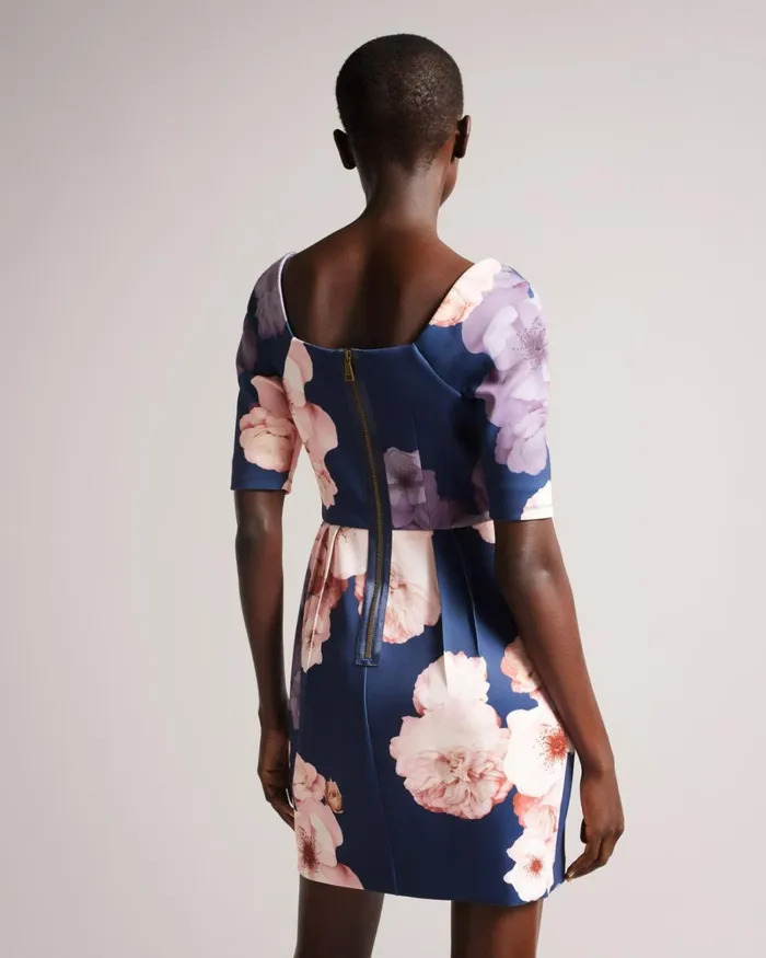 Tulip Skirt Dress Dark Navy Women Ted Baker Dresses Tulip Skirt Dress Dark Navy Women Ted Baker Dresses