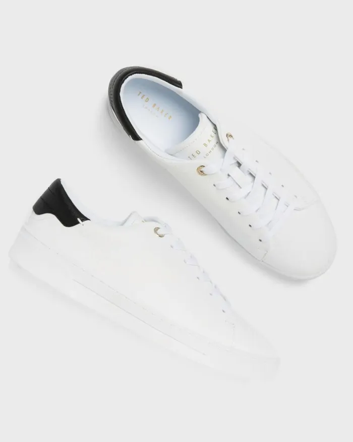 Tumbled Leather Trainers WhiteBlack Women Ted Baker Sneakers Tumbled Leather Trainers WhiteBlack Women Ted Baker Sneakers