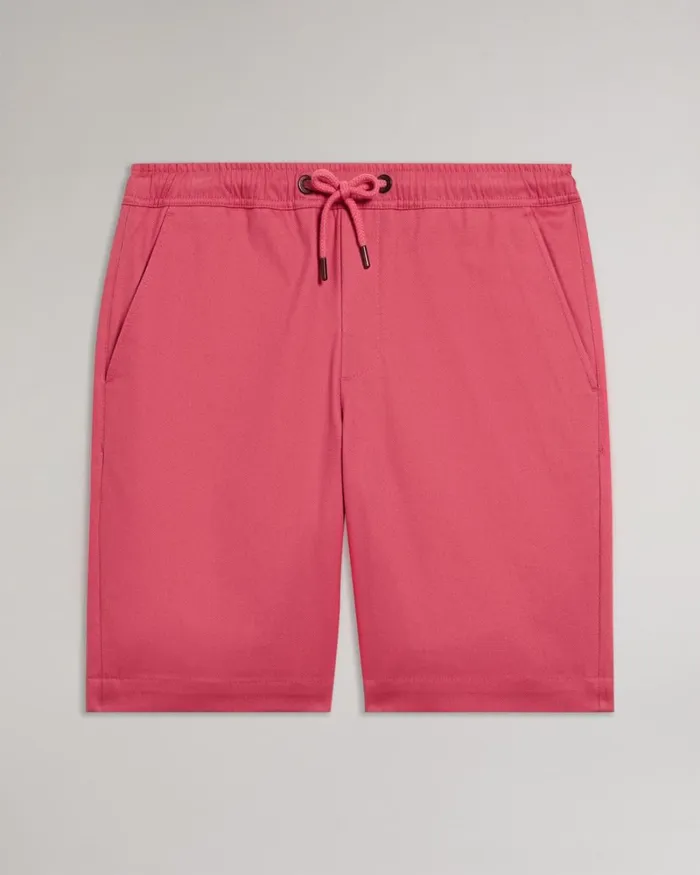 Twill Drawstring Shorts Pink Men Ted Baker Clothing