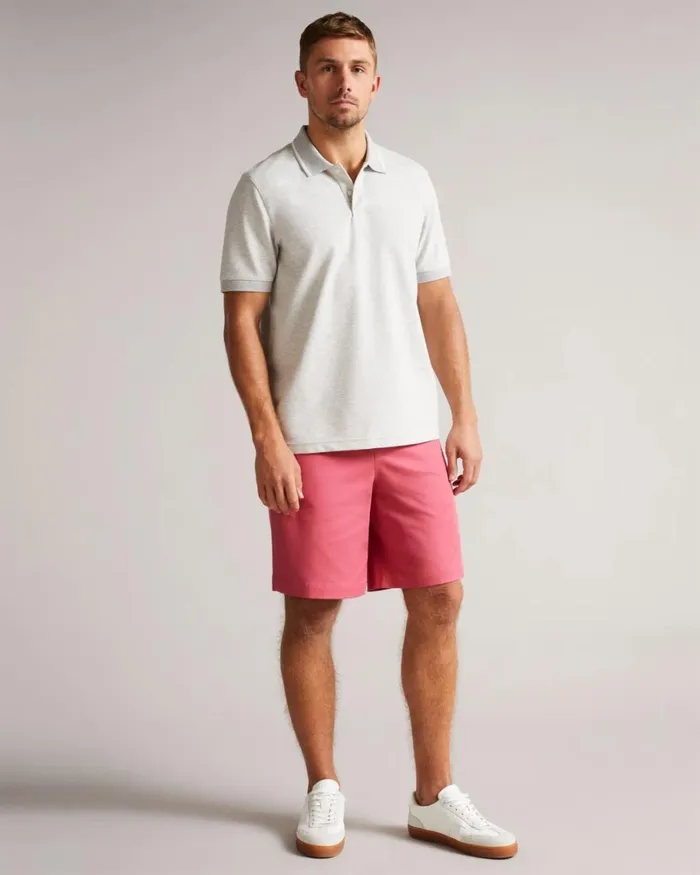 Twill Drawstring Shorts Pink Men Ted Baker Clothing Twill Drawstring Shorts Pink Men Ted Baker Clothing
