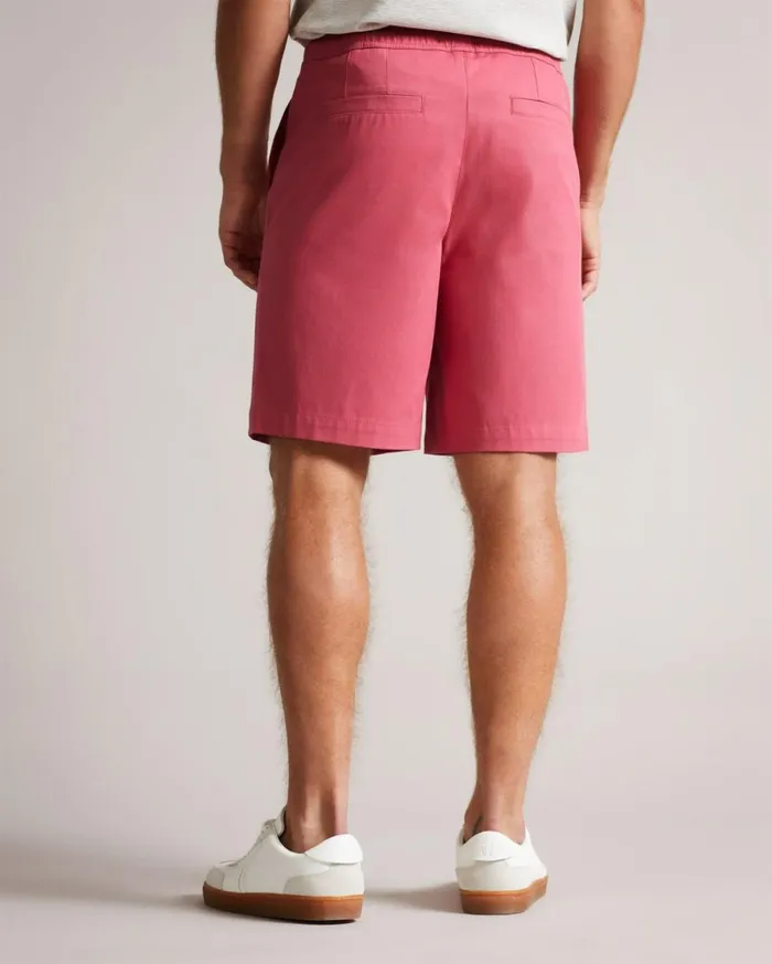 Twill Drawstring Shorts Pink Men Ted Baker Clothing Twill Drawstring Shorts Pink Men Ted Baker Clothing