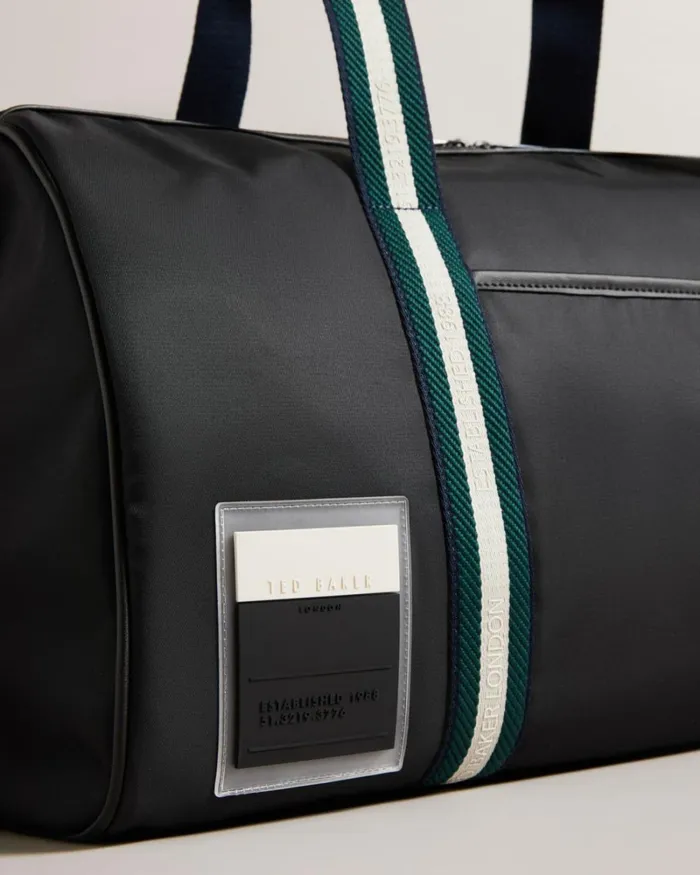 Twill Retro Sport Holdall Black Men Ted Baker Duffel Bags