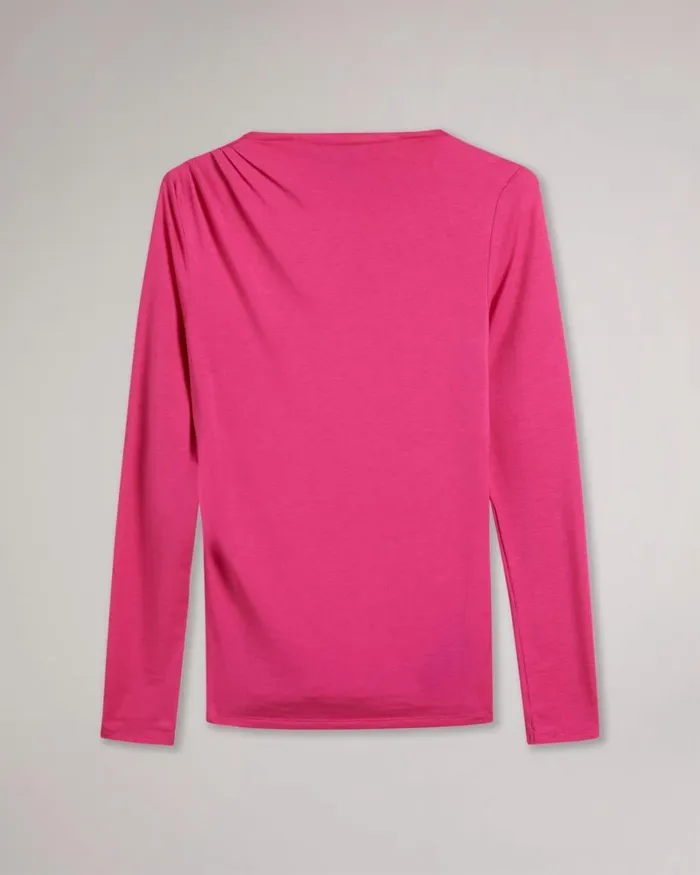 Twist Neck Fitted Top DeepPink Women Ted Baker Clothing