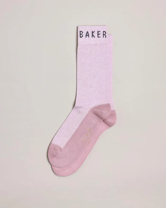 Twisted Yarn Socks Pink Men Ted Baker Socks