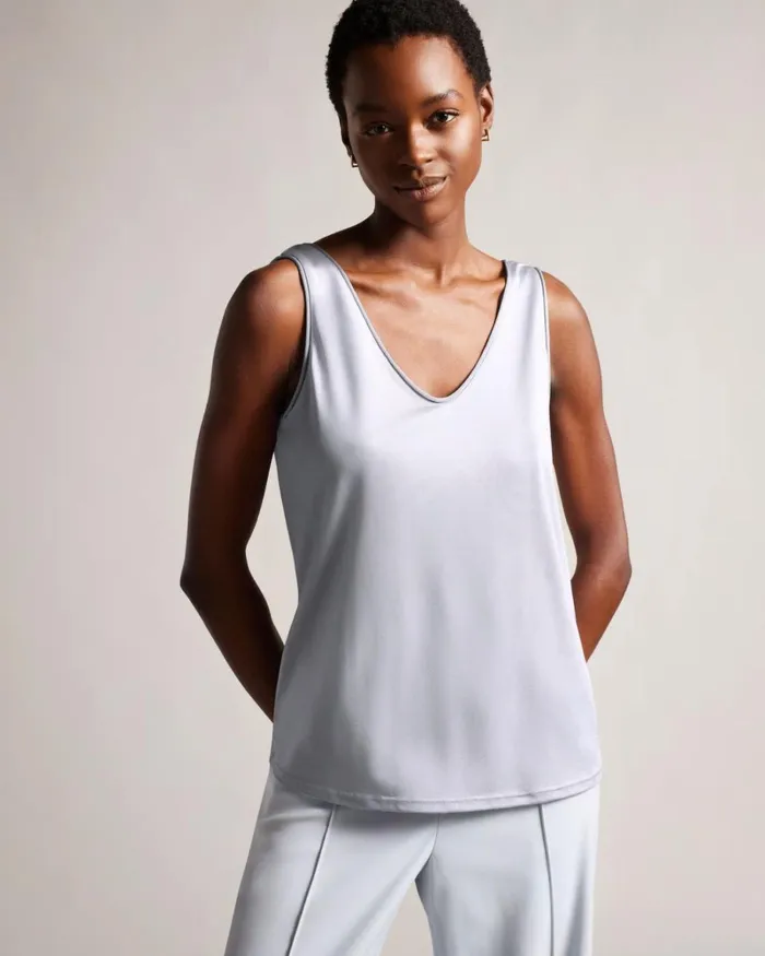V Front Vest Light Gray Women Ted Baker Clothing V Front Vest Light Gray Women Ted Baker Clothing