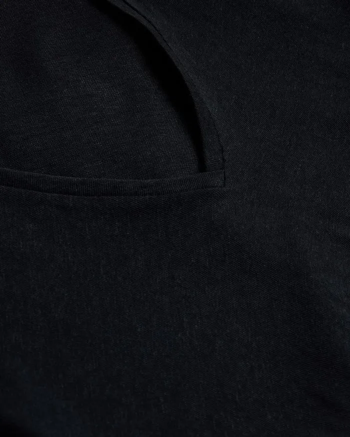V Neck Cotton And Linen TShirt Black Women Ted Baker Clothing V Neck Cotton And Linen TShirt Black Women Ted Baker Clothing