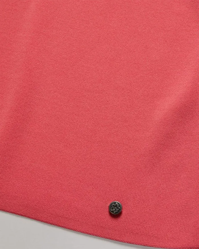 V Neck Slim Fit Knit Top Coral Women Ted Baker Clothing