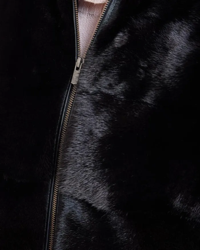 Vests Women039s Maximilian Horizontal Mink Vest
