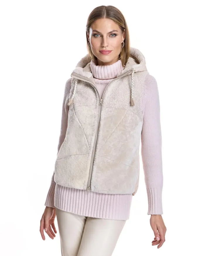 Vests Women039s Maximilian Lamb Hooded Vest