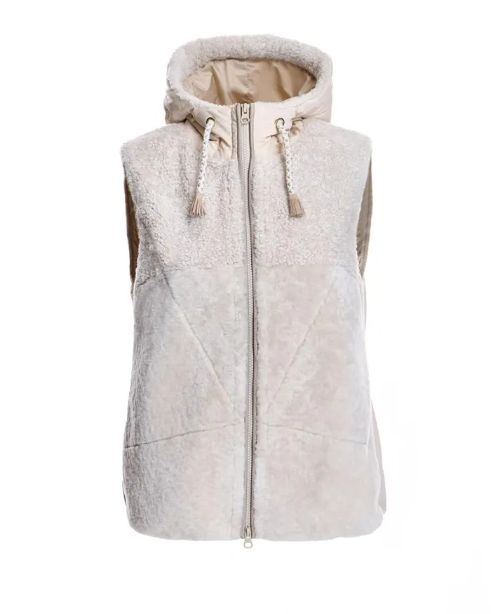 Vests Women039s Maximilian Lamb Hooded Vest