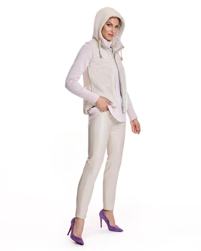 Vests Women039s Maximilian Lamb Hooded Vest