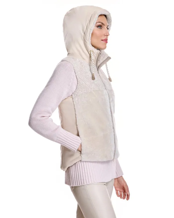 Vests Women039s Maximilian Lamb Hooded Vest