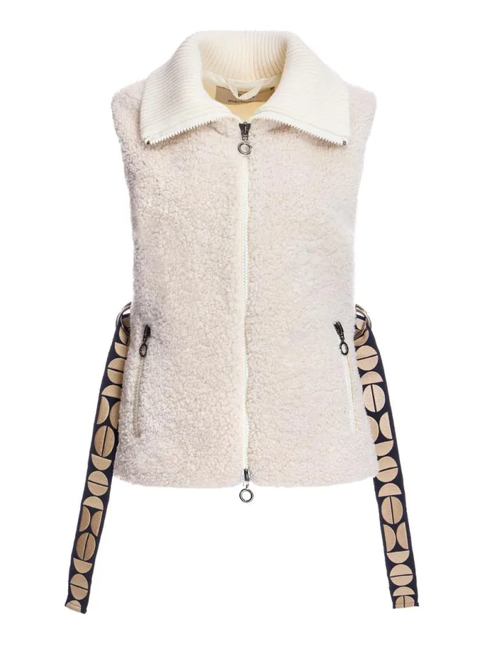 Vests Women039s Maximilian Shearling Lamb Vest With Nylon Back