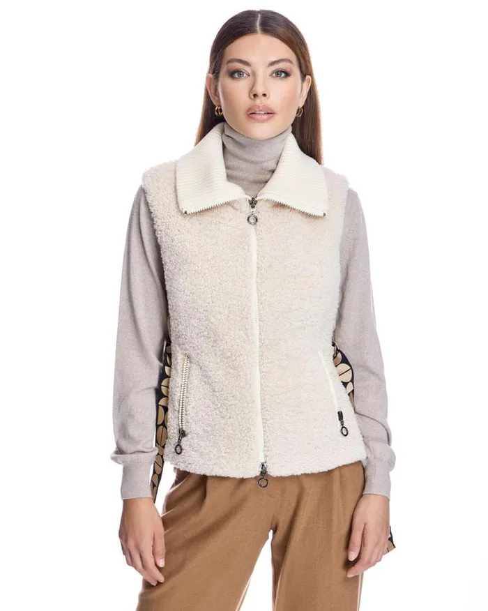 Vests Women039s Maximilian Shearling Lamb Vest With Nylon Back
