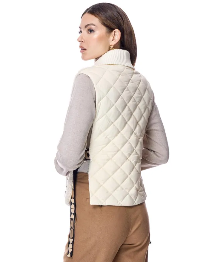 Vests Women039s Maximilian Shearling Lamb Vest With Nylon Back