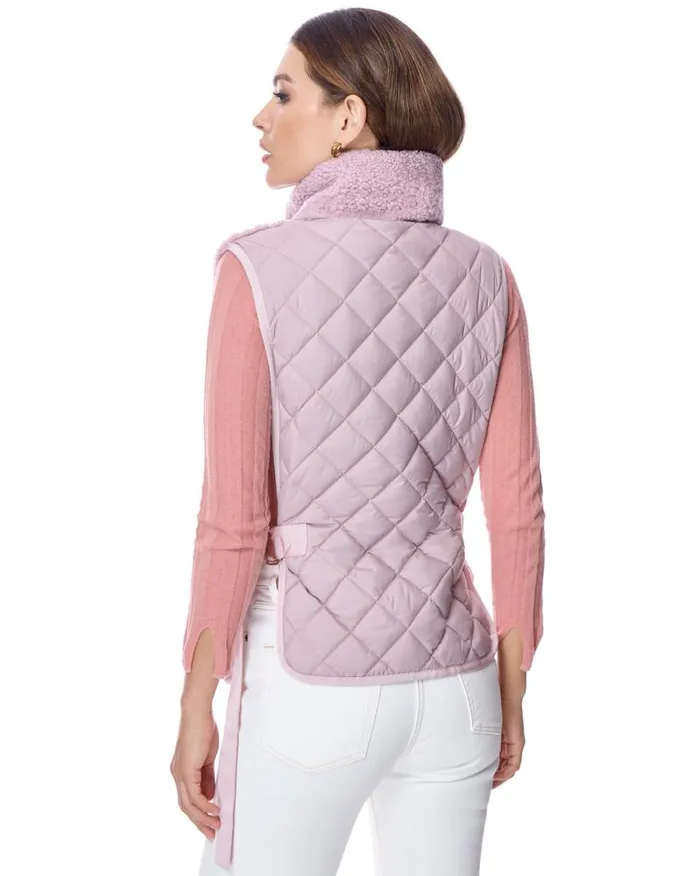 Vests Women039s Maximilian Shearling Lamb Vest With Poly Back