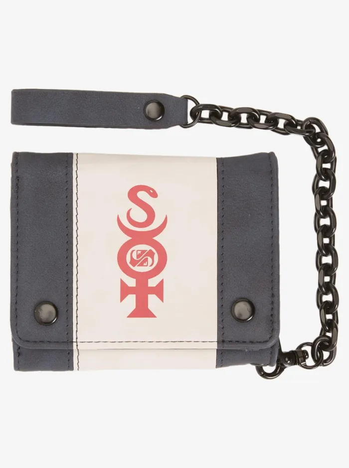 Wallets Men Quiksilver Grunge Sponge TriFold Chain Wallet Phantom