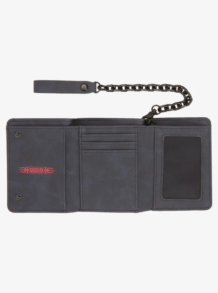 Wallets Men Quiksilver Grunge Sponge TriFold Chain Wallet Phantom Wallets Men Quiksilver Grunge Sponge TriFold Chain Wallet Phantom