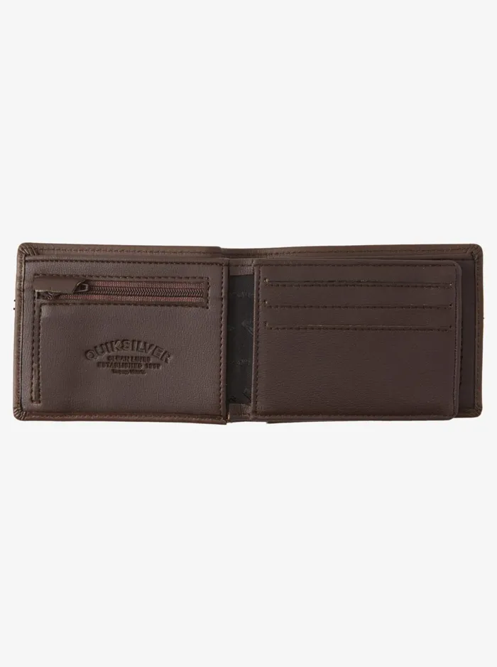 Wallets Men Quiksilver Mac TriFold Leather Wallet Chocolate Brown Wallets Men Quiksilver Mac TriFold Leather Wallet Chocolate Brown