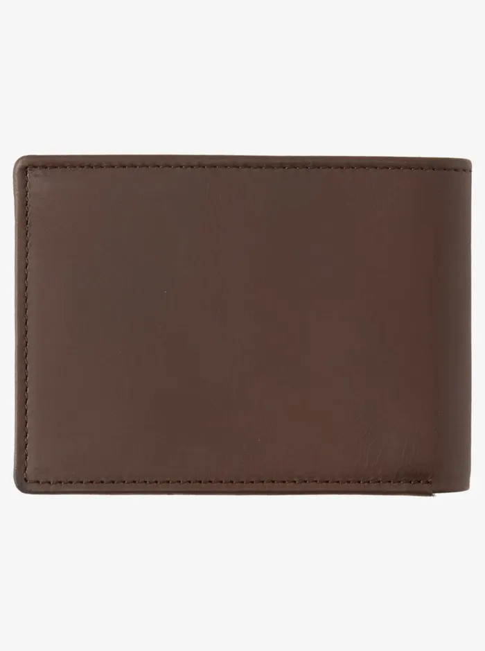 Wallets Men Quiksilver Mac TriFold Leather Wallet Chocolate Brown Wallets Men Quiksilver Mac TriFold Leather Wallet Chocolate Brown