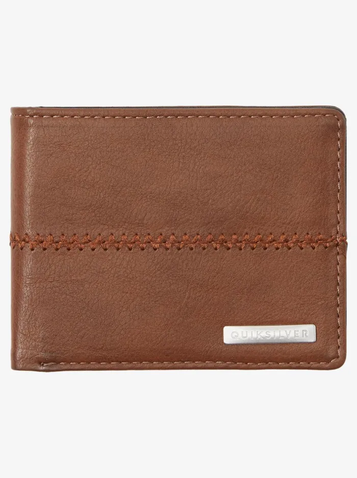 Wallets Men Quiksilver Stitchy TriFold Wallet Chocolate Brown