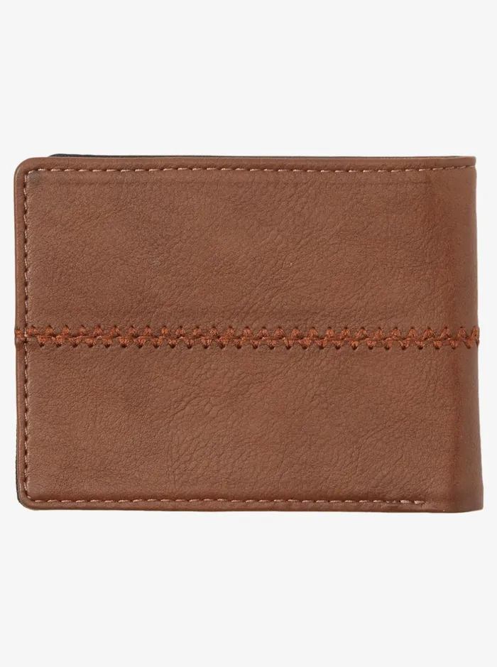 Wallets Men Quiksilver Stitchy TriFold Wallet Chocolate Brown Wallets Men Quiksilver Stitchy TriFold Wallet Chocolate Brown