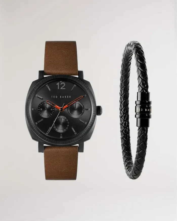 Watch And Bracelet Gift Set Brown Men Ted Baker Watches and Jewelry Watch And Bracelet Gift Set Brown Men Ted Baker Watches and Jewelry