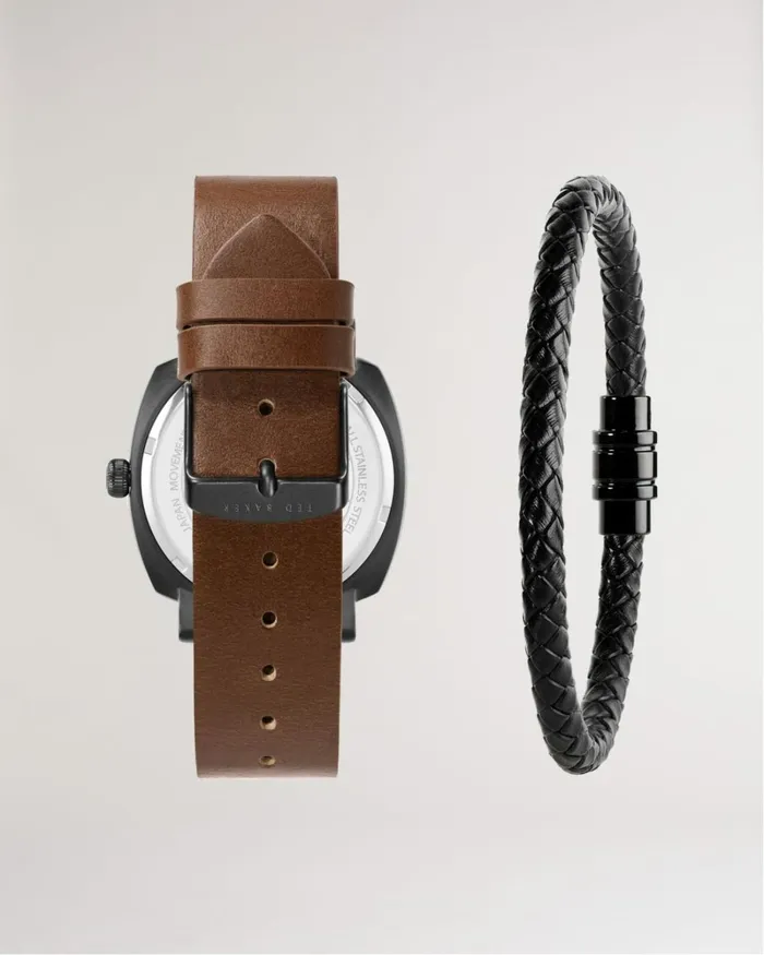 Watch And Bracelet Gift Set Brown Men Ted Baker Watches and Jewelry Watch And Bracelet Gift Set Brown Men Ted Baker Watches and Jewelry