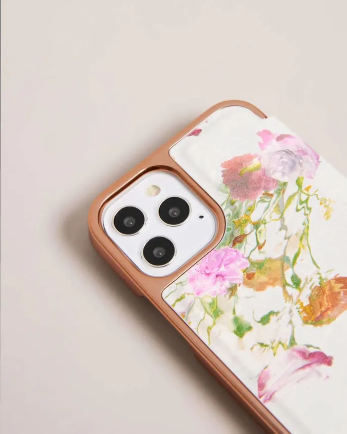 Watercolour Floral IPhone 12 And 12 Pro Mirror Case Pale Pink Women Ted Baker Tech Accessories Watercolour Floral IPhone 12 And 12 Pro Mirror Case Pale Pink Women Ted Baker Tech Accessories