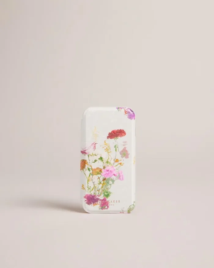 Watercolour Floral IPhone 13 And 14 Mirror Case Pale Pink Women Ted Baker Tech Accessories Watercolour Floral IPhone 13 And 14 Mirror Case Pale Pink Women Ted Baker Tech Accessories