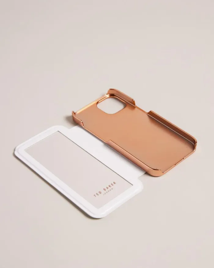 Watercolour Floral IPhone 13 And 14 Mirror Case Pale Pink Women Ted Baker Tech Accessories Watercolour Floral IPhone 13 And 14 Mirror Case Pale Pink Women Ted Baker Tech Accessories