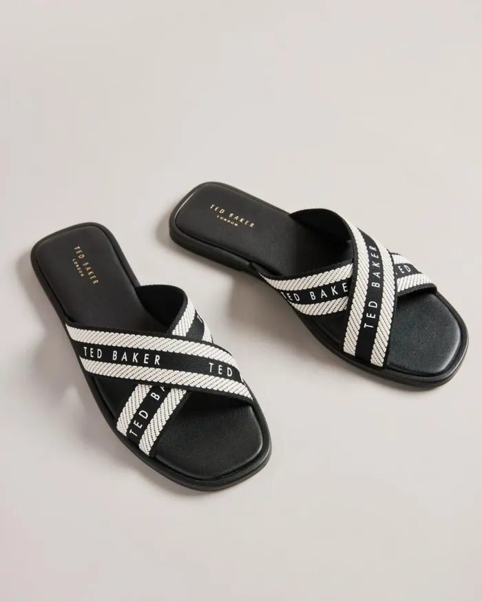 Webbing Strap Sandals Black Women Ted Baker Sandals and Sliders Webbing Strap Sandals Black Women Ted Baker Sandals and Sliders