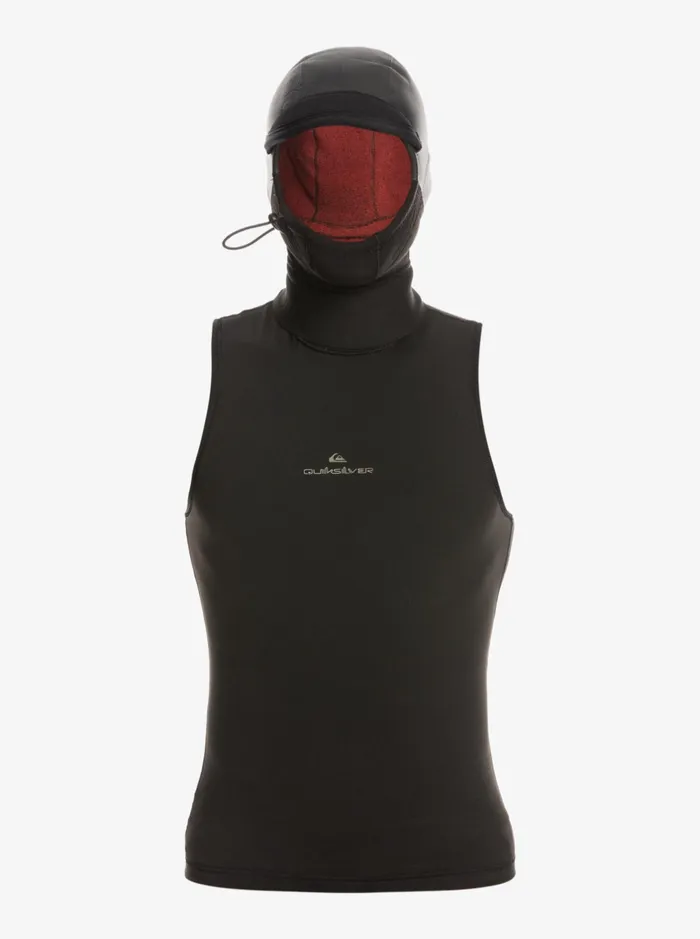 Wetsuits Men Quiksilver 22 Marathon Sessions Hooded Wetsuit Vest Black