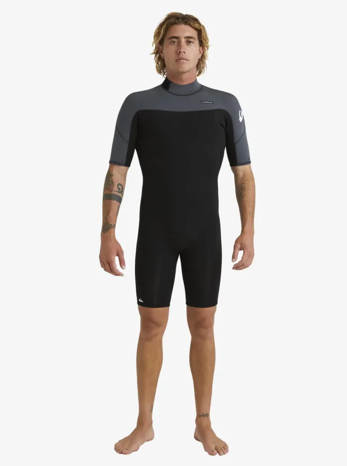 Wetsuits Men Quiksilver 22mm Everyday Sessions Short Sleeve Back Zip Springsuit Blackgun Metal Wetsuits Men Quiksilver 22mm Everyday Sessions Short Sleeve Back Zip Springsuit Blackgun Metal