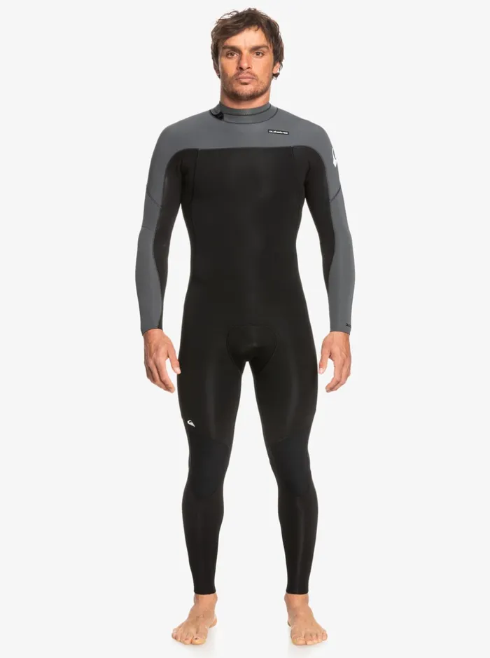 Wetsuits Men Quiksilver 32 Everyday Sessions BackZip Wetsuit Blackgun Metal