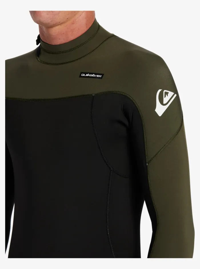 Wetsuits Men Quiksilver 32mm Everyday Sessions Back Zip Wetsuit Black Ash Wetsuits Men Quiksilver 32mm Everyday Sessions Back Zip Wetsuit Black Ash