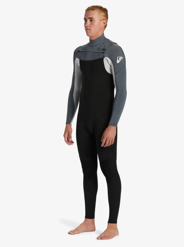 Wetsuits Men Quiksilver 32mm Everyday Sessions Chest Zip Wetsuit Black Ash Wetsuits Men Quiksilver 32mm Everyday Sessions Chest Zip Wetsuit Black Ash